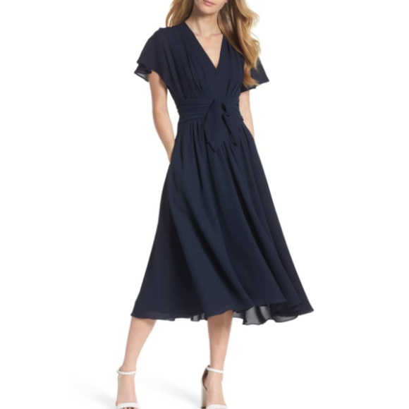 jane tie waist midi dress